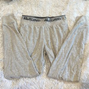 Hollister Light Grey High Rise Sweat Pants XS